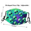 Green aliens Adult Dust Mask Cover - Breathable, Adjustable for Outdoor, Camping, Running, Traveling, Work, and Daily Use view 4