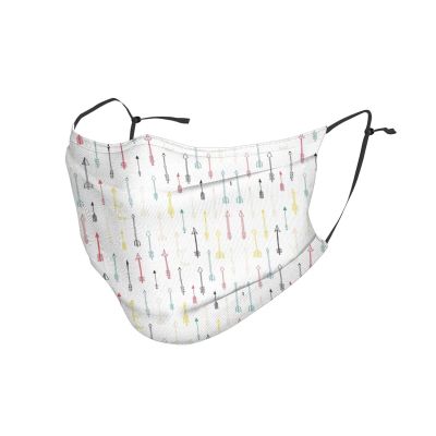 Colorful Hand Drawn Art with Boho Style Arrows Adult Dust Mask Cover - Breathable, Adjustable for Outdoor, Camping, Running, Traveling, Work, and Daily Use