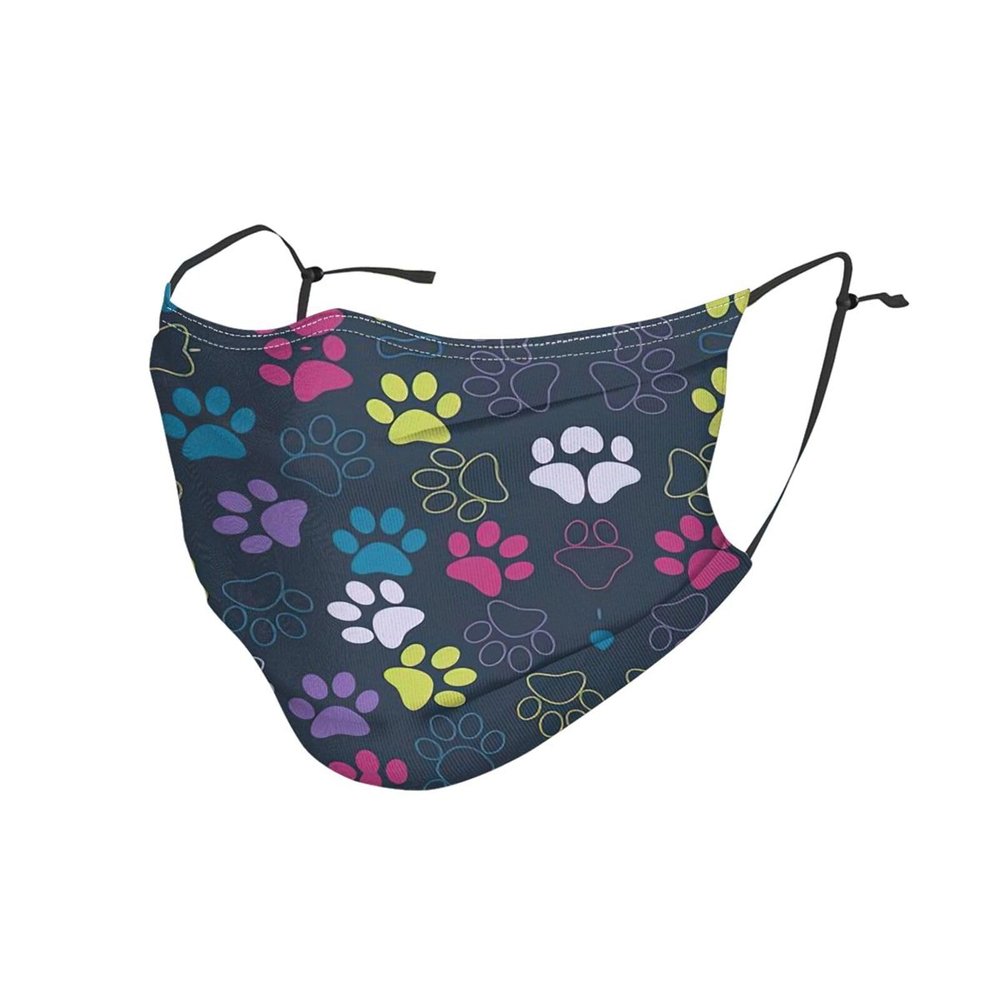 Cute dog paw Adult Dust Mask Cover - Breathable, Adjustable for Outdoor, Camping, Running, Traveling, Work, and Daily Use
