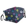 Cute dog paw Adult Dust Mask Cover - Breathable, Adjustable for Outdoor, Camping, Running, Traveling, Work, and Daily Use view 2