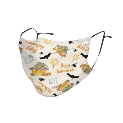 Halloween Pumpkin and Owl Adult Dust Mask Cover - Breathable, Adjustable for Outdoor, Camping, Running, Traveling, Work, and Daily Use