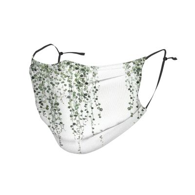 Green Plants Adult Dust Mask Cover - Breathable, Adjustable for Outdoor, Camping, Running, Traveling, Work, and Daily Use