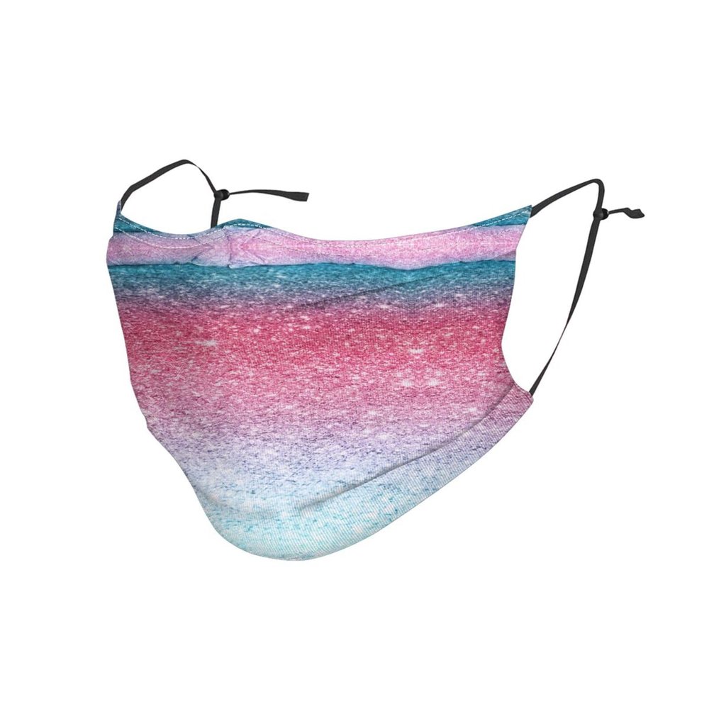Blue Pink and Purple Pastel Colors Adult Dust Mask Cover - Breathable, Adjustable for Outdoor, Camping, Running, Traveling, Work, and Daily Use