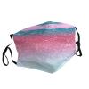 Blue Pink and Purple Pastel Colors Adult Dust Mask Cover - Breathable, Adjustable for Outdoor, Camping, Running, Traveling, Work, and Daily Use view 2