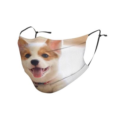Cute Corgi Adult Dust Mask Cover - Breathable, Adjustable for Outdoor, Camping, Running, Traveling, Work, and Daily Use