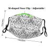 Decor White Black Adult Dust Mask Cover - Breathable, Adjustable for Outdoor, Camping, Running, Traveling, Work, and Daily Use view 4