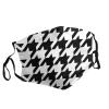 Houndstooth Black Adult Dust Mask Cover - Breathable, Adjustable for Outdoor, Camping, Running, Traveling, Work, and Daily Use view 2