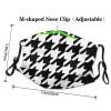 Houndstooth Black Adult Dust Mask Cover - Breathable, Adjustable for Outdoor, Camping, Running, Traveling, Work, and Daily Use view 4