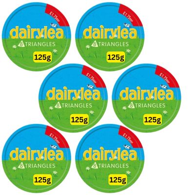 Dairylea Cheese Triangles 8 Pack 125g - Cheese spread with added Calcium (6x125g)