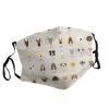 Dog breed Adult Dust Mask Cover - Breathable, Adjustable for Outdoor, Camping, Running, Traveling, Work, and Daily Use view 2