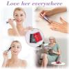 Valentine's Day Gift Set - Painless Hair Removal Luxury Birthday Kit, Newest Hair Remover System, Portable Facial Hair Remover with 4 Replacement Heads, Scented Candle with Petals, Gift Keyc view 3