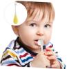 IWOWHERO Toddler Manual Toothbrush for 2-5 Years, Gentle Thin Bristles Kids Tooth Brush with Ergonomic Handle, Yellow Baby Childrens Dental Care Accessory for Sensitive Teeth Cleaning view 2