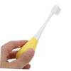 IWOWHERO Toddler Manual Toothbrush for 2-5 Years, Gentle Thin Bristles Kids Tooth Brush with Ergonomic Handle, Yellow Baby Childrens Dental Care Accessory for Sensitive Teeth Cleaning view 4