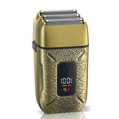 Foil Shaver, Mens Electric Shaver Portable Beard Trimmer Foil Shavers for Men Electric Shavers for Men with Rechargeable Shaving with LED Display for Home Use Bronze