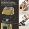 Foil Shaver, Mens Electric Shaver Portable Beard Trimmer Foil Shavers for Men Electric Shavers for Men with Rechargeable Shaving with LED Display for Home Use Bronze view 3