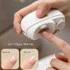 GOWENIC Electric Nail Clipper, Automatic Clipper Polisher with Nail File, Small Portable Design, 2 Speed Adjustable, Quiet Automatic Nail Trimmer for Kids Adult Seniors (White) view 2