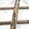 Wooden Carved Walking Cane with Black Raven Skull Handle, Odin Crow Brass Victoria view 2