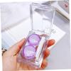 Healeved 2pcs Lens Case Lens Storage Box Container Holder for Contacts Cleaning Case Blue for Daily Use view 2
