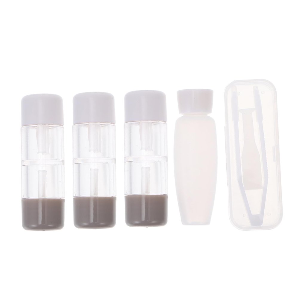 Healeved Lens Box Set 3pcs Lens Organizer with Tweezers and Solution Bottle Large Capacity Plastic Storage Case for Contact Lenses and Glasses Accessories