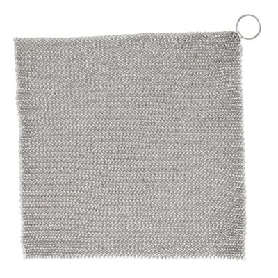 Stainless Steel Cleaner, Cast Iron Cleaner Non-Scratch Stainless Steel Scourer 20x20 cm Nonstick Oil Chainmail Scrubber for Kitchen Pans Pot Griddles Skillets Cookware