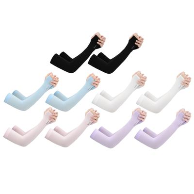 BESTYASH 15pairs UV Protection Arm Sleeves Cooling Ice Silk Sleeve Sun Protect Oversleeve for Outdoor Driving and Sports