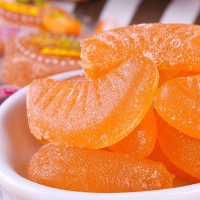 Corn orange mango flavor soft candy, instant fruit flavor fudge, mixed gummies candy gift bag, delicious Dim sum, desserts, sweets, peelable candy, wedding candy, leisure snacks (Orange flavor,500g)