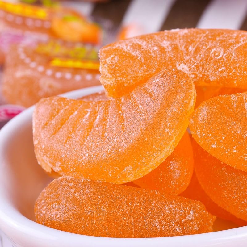 Corn orange mango flavor soft candy, instant fruit flavor fudge, mixed gummies candy gift bag, delicious Dim sum, desserts, sweets, peelable candy, wedding candy, leisure snacks (Orange flavor,500g)