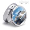 Cruise Ship Round Pill Box Portable Metal Pill Case 3 Compartment Small Travel Pill Organizer Cute Vitamins Holder Organizer for Purse Pocket view 2
