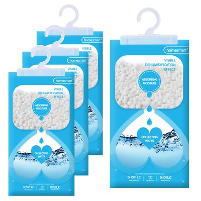 Homesmart Wardrobe Dehumidifier Hanging Bags Set of 3, 220g Each Ideal to Stop Damp & Condensation- for Wardrobe, Home, Kitchen, Garage, Bedroom, Caravan, Office, Basement etc.