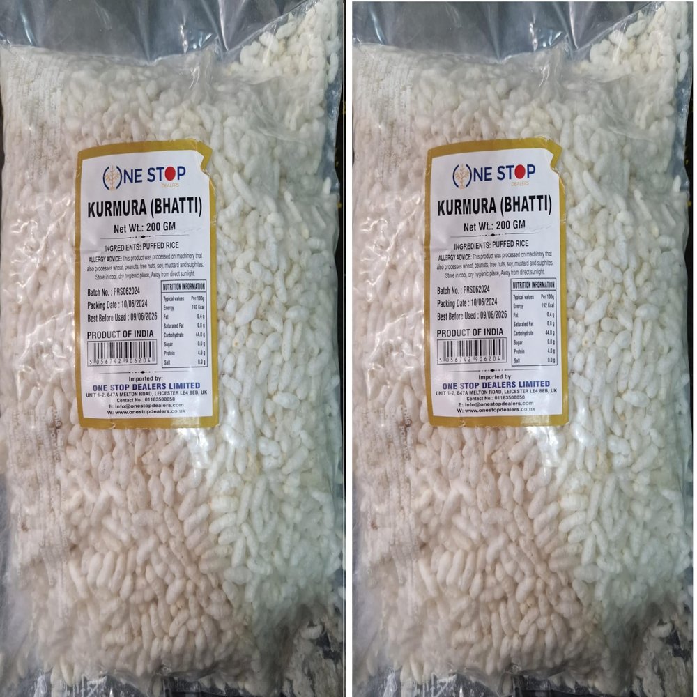Mumra (Kurmura Bhatti) 200g | Premium Quality Puffed Rice | Healthy Snack | Gluten-Free & Vegan | Ideal for Bhel Puri, Breakfast, and Light Meals (Pack of 2)