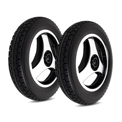 12inch Non-Inflatable Replacement Wheel for Electric Wheelchair, 1 Pair 12 1/22 1/4 Rear Wheels Accessories, Solid Rubber Tire