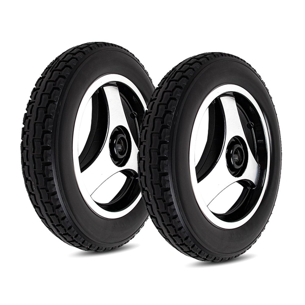 12inch Non-Inflatable Replacement Wheel for Electric Wheelchair, 1 Pair 12 1/22 1/4 Rear Wheels Accessories, Solid Rubber Tire