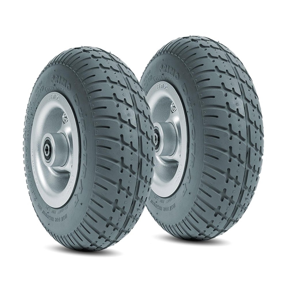 1 Pair 9 Inch Electric Wheelchair Front Wheel Accessories, 2.80/2.50-4 Solid Rubber Wheel, Aluminum Hub with Metal Bearing