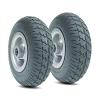 1 Pair 9 Inch Electric Wheelchair Front Wheel Accessories, 2.80/2.50-4 Solid Rubber Wheel, Aluminum Hub with Metal Bearing view 1