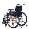 2pcs 24 Inch Sports Wheelchair Rear Wheel Replacement, 241 Inflatable Rubber Tire, Orange Aluminum Alloy Hub with Handrim view 2