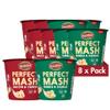 Idahoan Instant Mash Potato Pots Bundle Pack of 8 x 55g - Bubble and Squeek Bacon and Cheese Potato Pots Ready to Eat Mashed Potato view 1