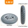 1 Pair of 14 Inch Solid Rear Wheel Replacement Parts, Electric Wheelchair Wheels Assembly, 3.00-8 Non-Inflatable Rubber Tires view 3