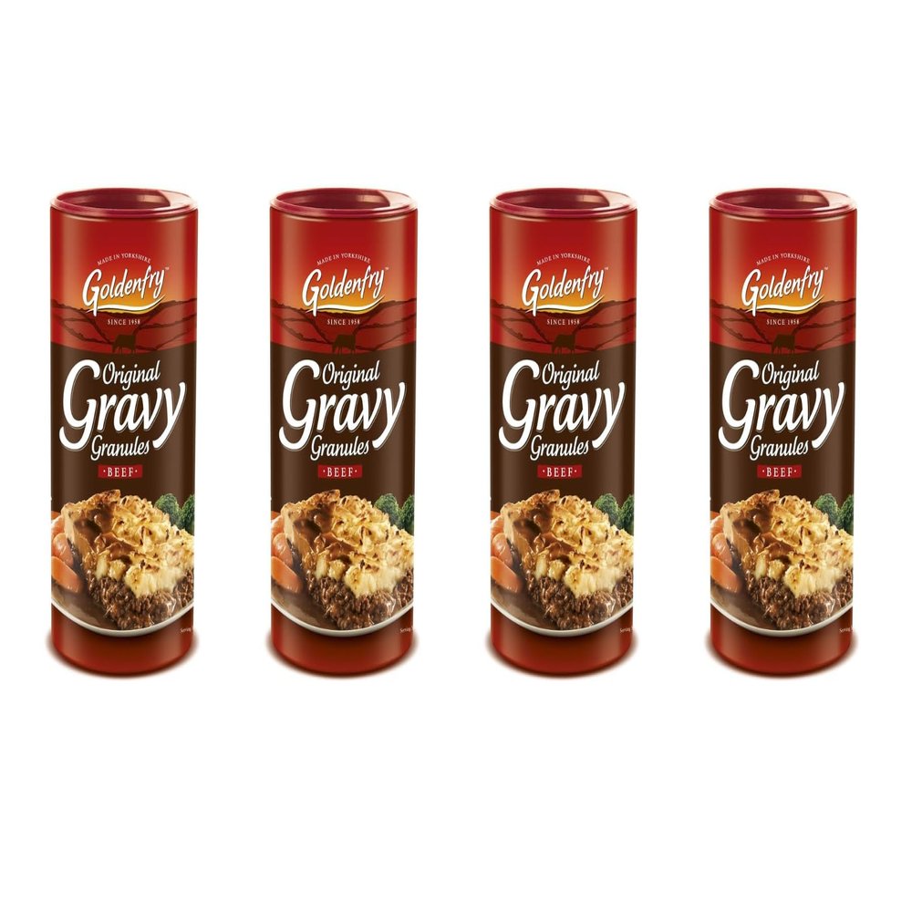 Goldenfry Gravy Granules 300g - Beef - Create A Gorgeous Gravy To Go With Your Meat - Simply Mix The Granules With Hot Water And Away You Go! - Size: 300g x Pack of 4