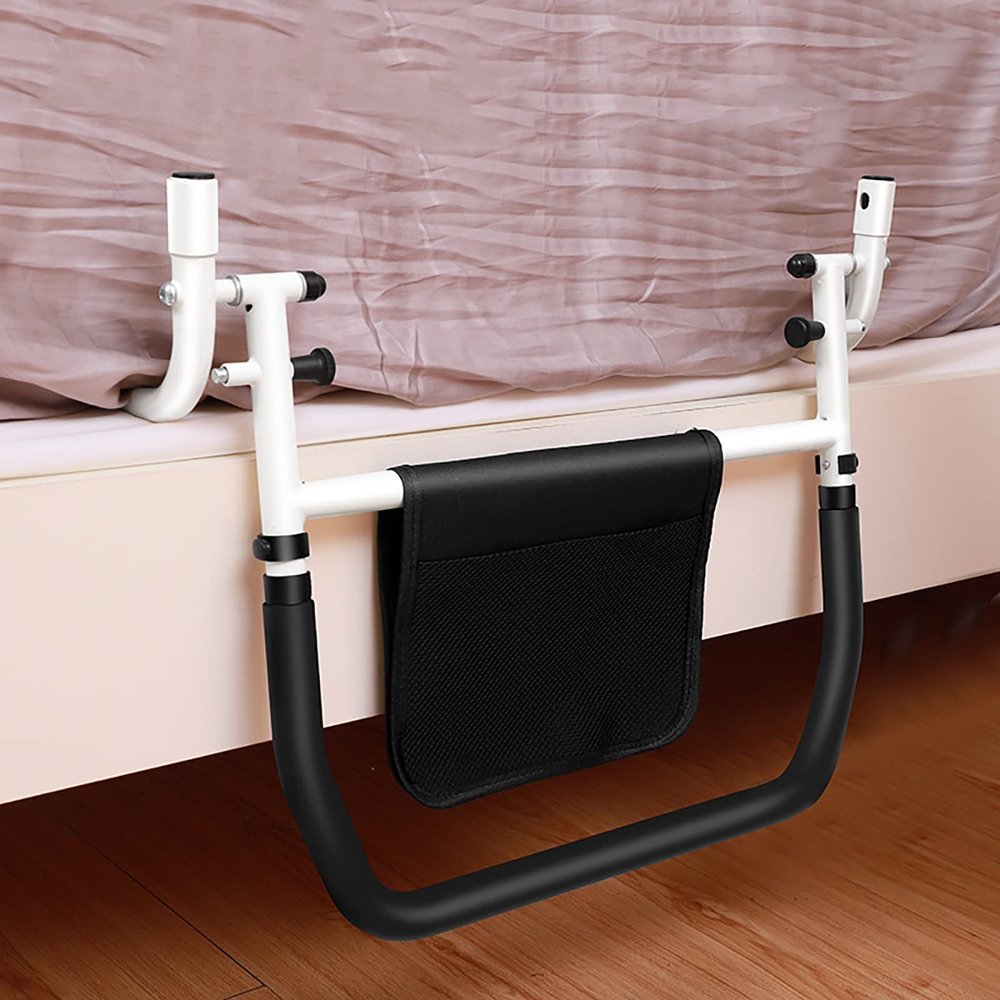 XWOEOAOQ Foldable Bed Rail for Elderly Adults, Carbon Steel Safe Bed Rails For Elderly, Foldable Medical Bed Side Railings, Safety Bed Rail For Elderly, Pregnant, Disabled (Color : B)