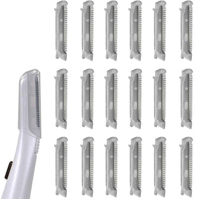 18 Pieces for Flawless Replacement Heads for Finishing Touch Flawless Dermaplane Glo, Lighted Facial Exfoliator, Replacement Blades for Facial and Eyebrow Hair Removal (18 Pcs)
