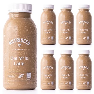 Nutriseed Oat Milk Latte (6 x 250ml) - Containing Oat Milk, Coffee and Sweet Agave Syrup, 100% Natural Ingredients, No Added Sugar, Vegan-Friendly & Dairy-Free