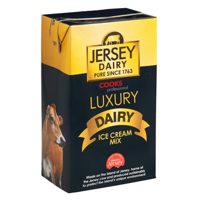 Cooks Professional Jersey Luxury Ice Cream Mix | Soft Serve Creamy Taste Icecream Mixture for Home or Commercial use | Superior Creamy Vanilla Taste | 1L