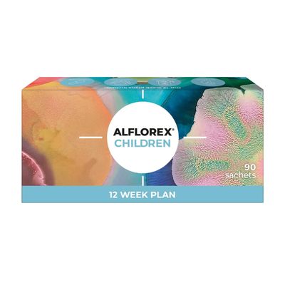 Alflorex Children 12 Week Plan - Gut Health Probiotic Supplements with Unique Bifidobacterium Longum Bacteria Strain 35624 - Probiotics for Children Ages 3+ - Vanilla Flavour - 90 Powder Sachets