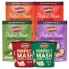 Idahoan Perfect Mash Potato Variety Pack 109g - Instant Mashed Potato Butter & Herb, Buttery, Bacon & Cheese, Roasted Garlic, Mashed Potaoes (Pack of 6, 4 Sachets & 2 Pots)