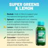 UNROOTED Super Greens & Lemon Shots - For Good Gut Health, with Spinach, Lemon, Baobab and Cucumber, Supports Energy, Immunity and Digestion, With Vitamin C and Antioxidants 12x60ml Bottles view 2