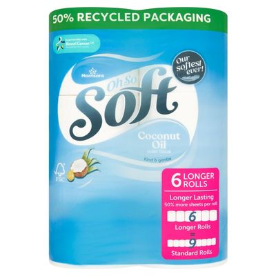 Morrisons Coconut Toilet Tissue, Pack of 6