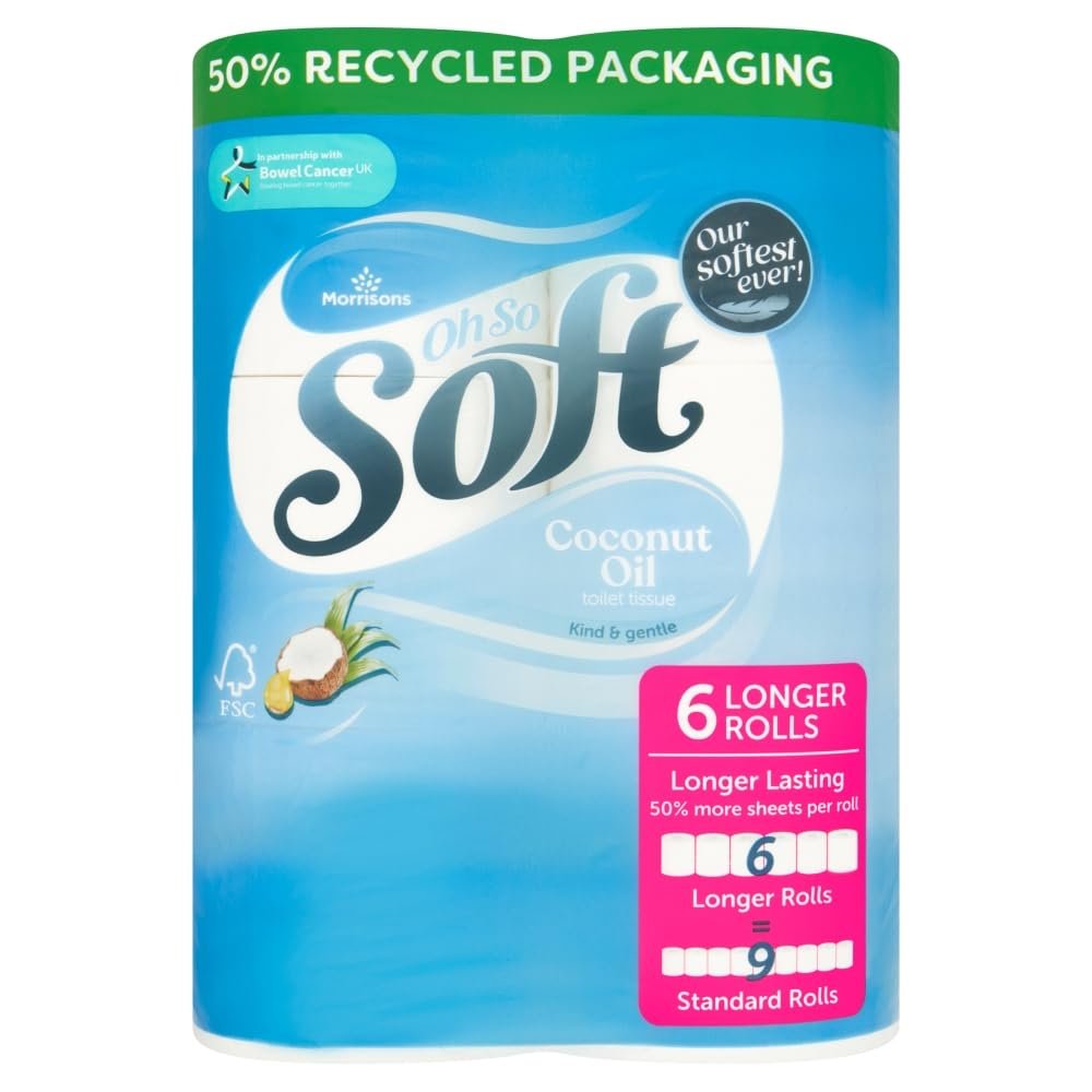 Morrisons Coconut Toilet Tissue, Pack of 6