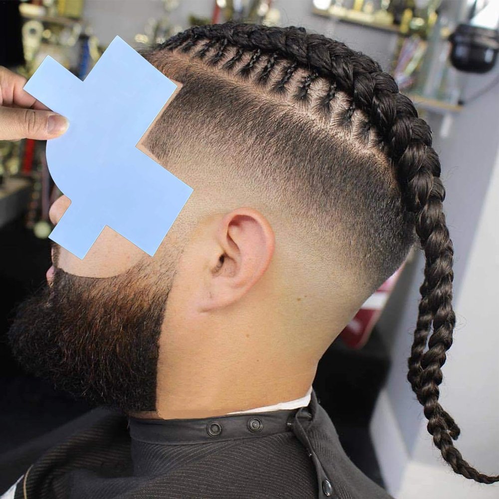 17.1x11.7x0.07cm Enhancement Card for Barbers, Hairline Guide Shaping Tool Card, Barber Hairline Enhancement Spray Card, Hairline Enhancing Card for Barber PVC, Styling Enhancement Card for Barber