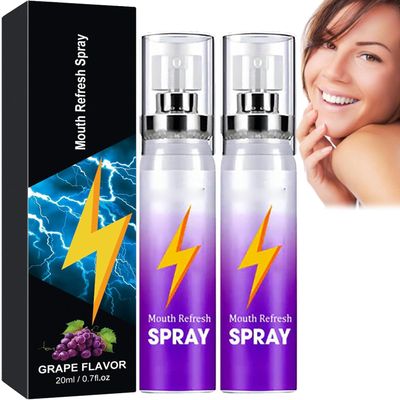 Probiotic Oral Spray, Breath Freshener for Long-Lasting Freshness and Oral Health, Fresh Breath Retention Portable Spray, Deep Cleaning, Clean Teeth Stains (2)