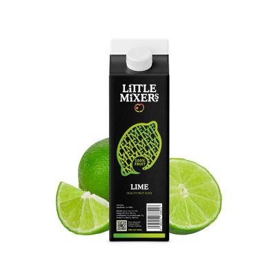 Little Mixers Pure Lime Juice (1kg) | Real Fruit Juice for Cocktails, Desserts and Baking | Ready-to-Use, Rich Natural Flavour